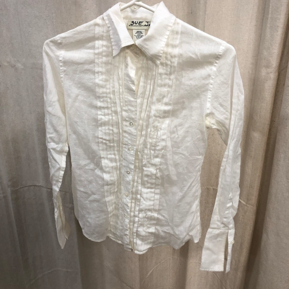 Tuxedo Button Down Blouse